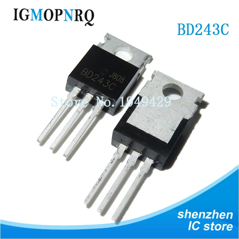 5pcs BD241C BD243C BD244C TO-220 BD241 BD243 BD244 PNP Field Effect ทรานซิสเตอร์