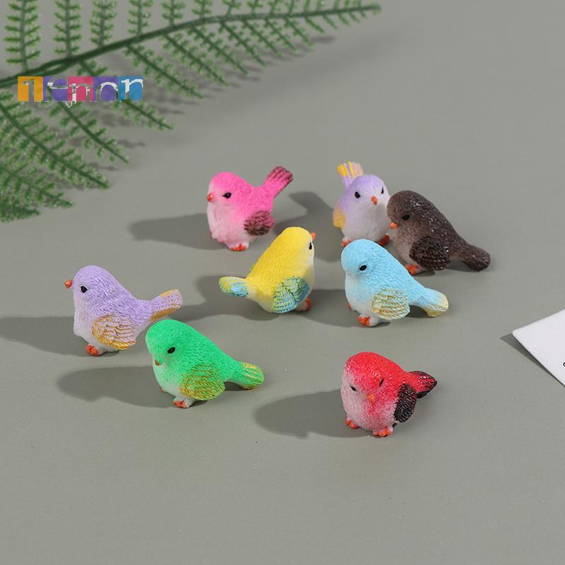 [Lemon] 8 ชิ้น/เซ็ตน่ารักการ์ตูนสีสัน Fly Bird Sp รูปปั้นขนาดเล็กตุ๊กตาเครื่องประดับใหม่