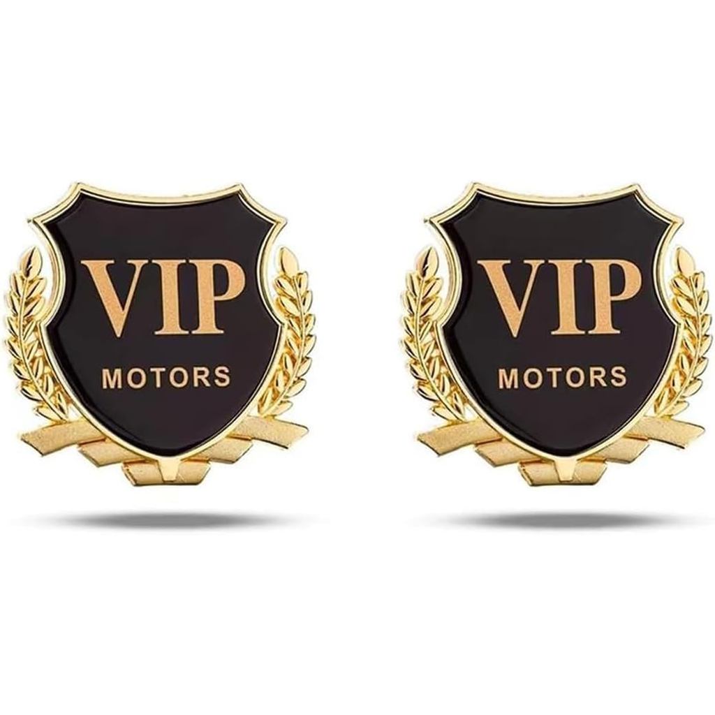 ชุด/2 ชิ้น 3D VIP Emblem สําหรับรถยนต์, VIP รถด้านข้าง Fender ด้านหลังป้ายสัญลักษณ์, VIP สติกเกอร์ D