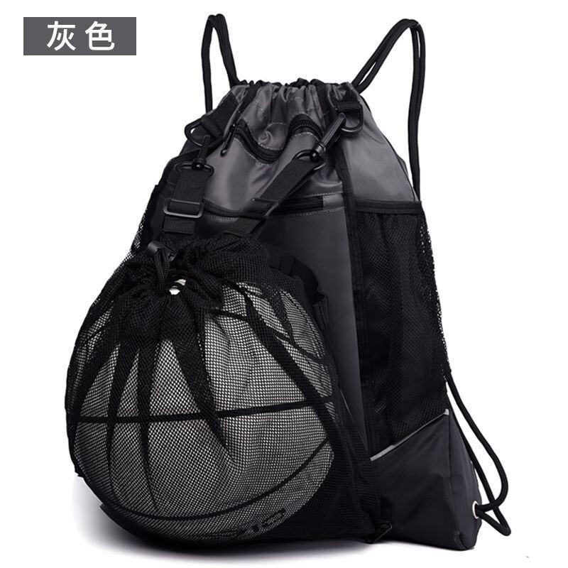 Basket Basketball Bag Men's Training Bag Multifunctional Backpack Basketball Bag Storage Bag Drawstr
