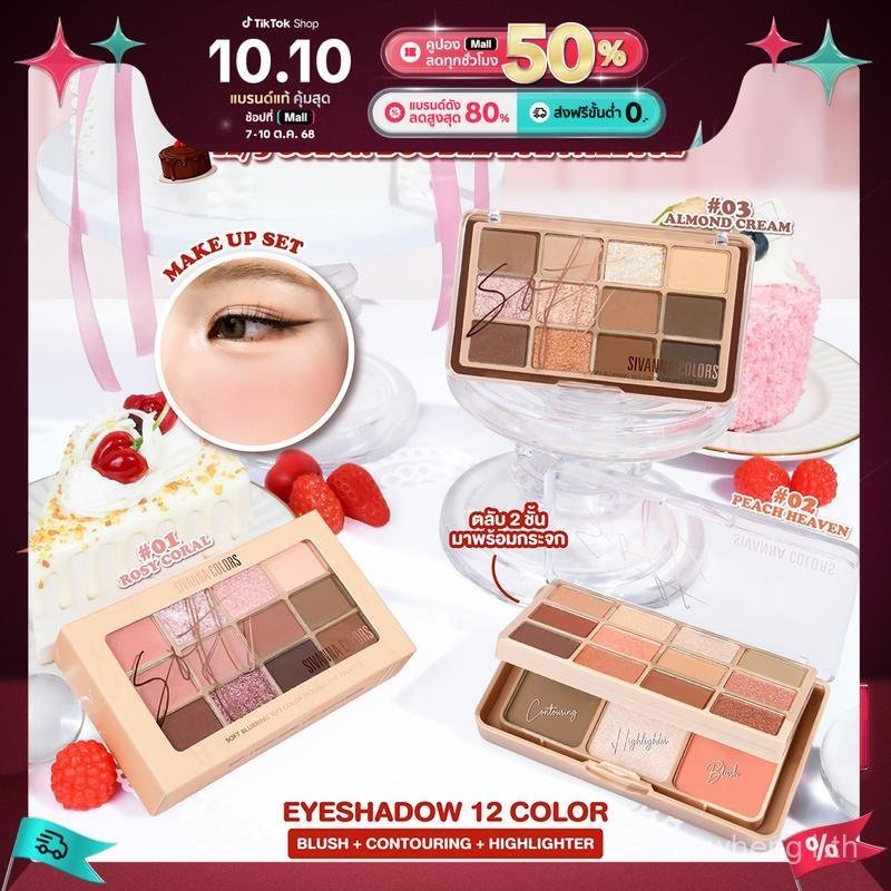 Svn SOFT BLURRING 12/3 COLOR DOUBLE EYE PALETTE : HF620
