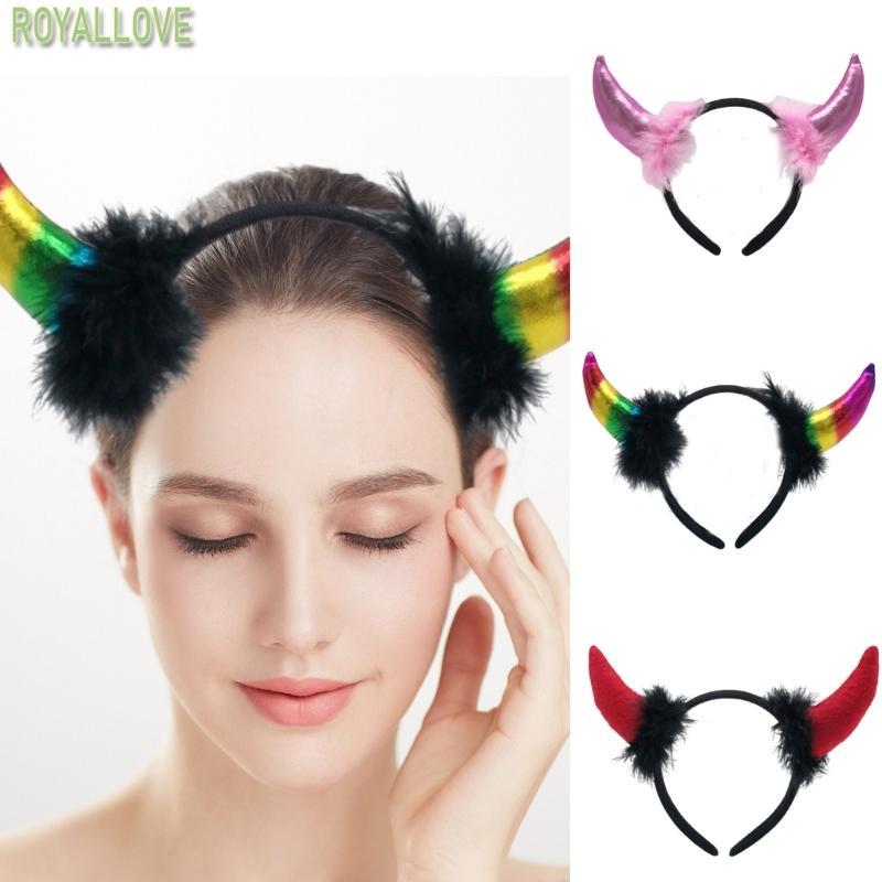 Royal Glitter Horn Headband Devil Horns Headband ฮาโลวีน Horns Headband ผู้ใหญ่เด็ก