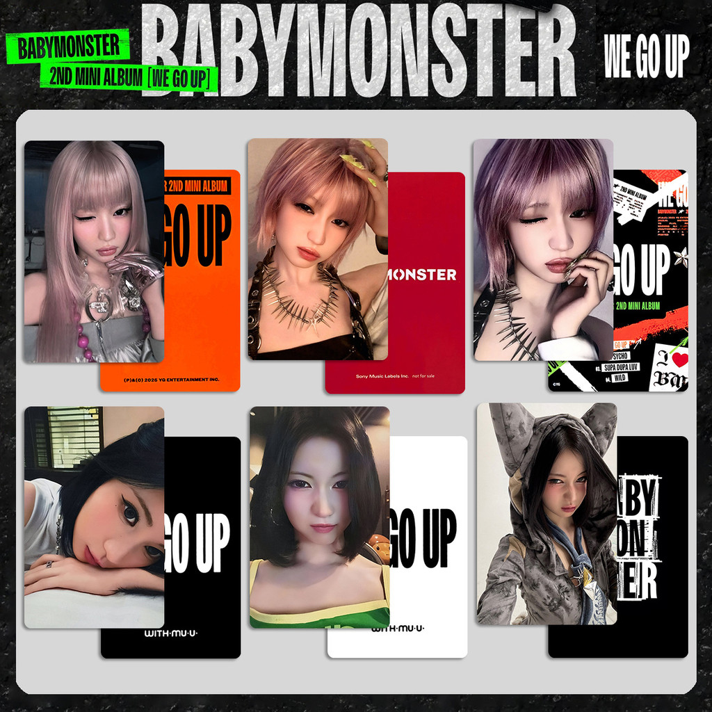 4-7pcs BM WE GO UP อัลบั้ม Lomo การ์ดร้อนซอส 1st ANNIVERSARY MEMBERSHIP DRIP SELICE Photocards Ahyeo