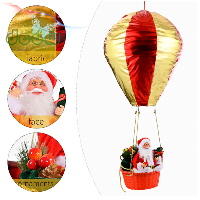 สีสัน Hot Air บอลลูน Santa Claus Xmas ตกแต่งงานแต่งงาน Shop Mall Atrium แขวนตกแต่งวันเกิด Party Deco
