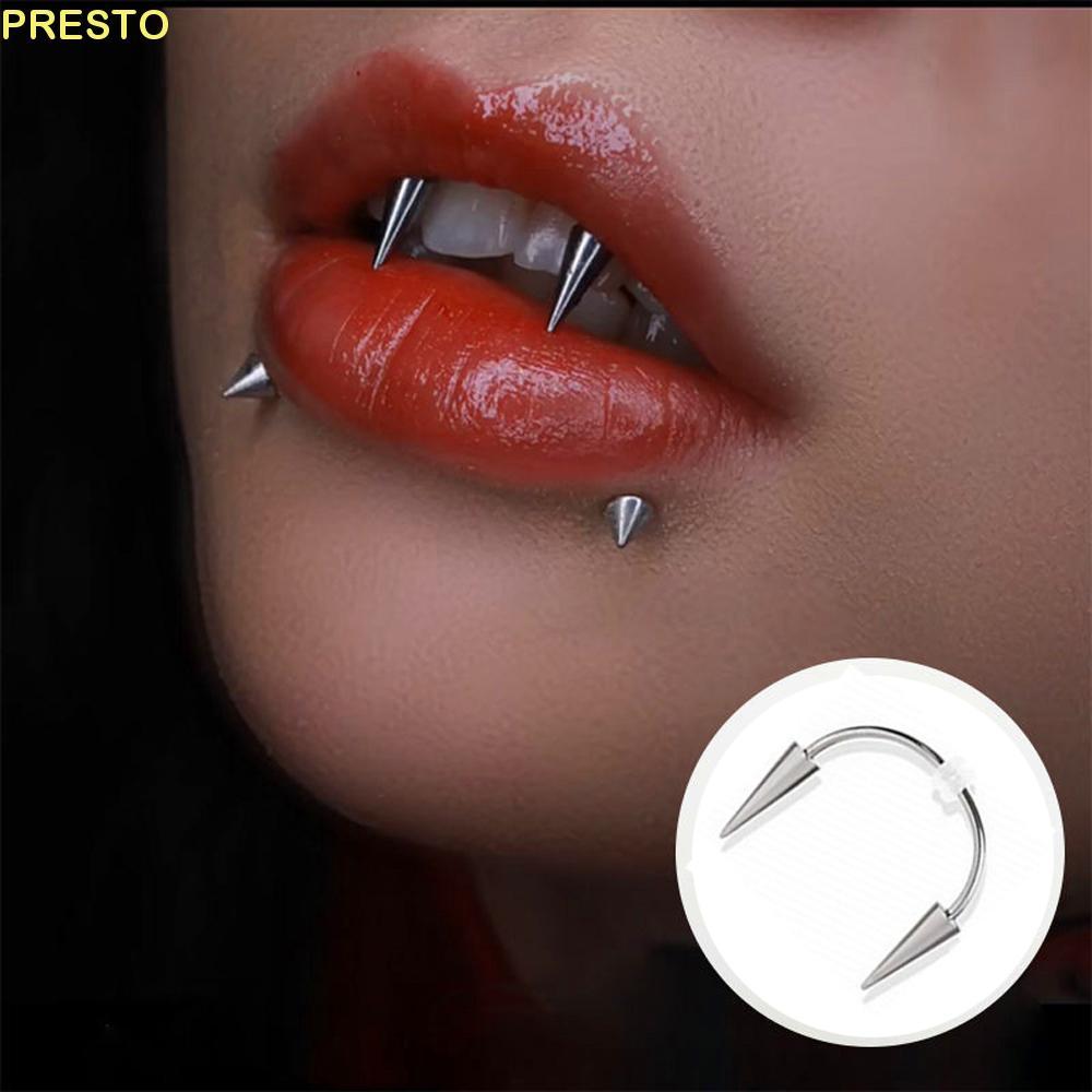 PRESTO แหวนปากเจาะ Cool BCR Septum เจาะในปาก Fake Septum Piering สแตนเลส