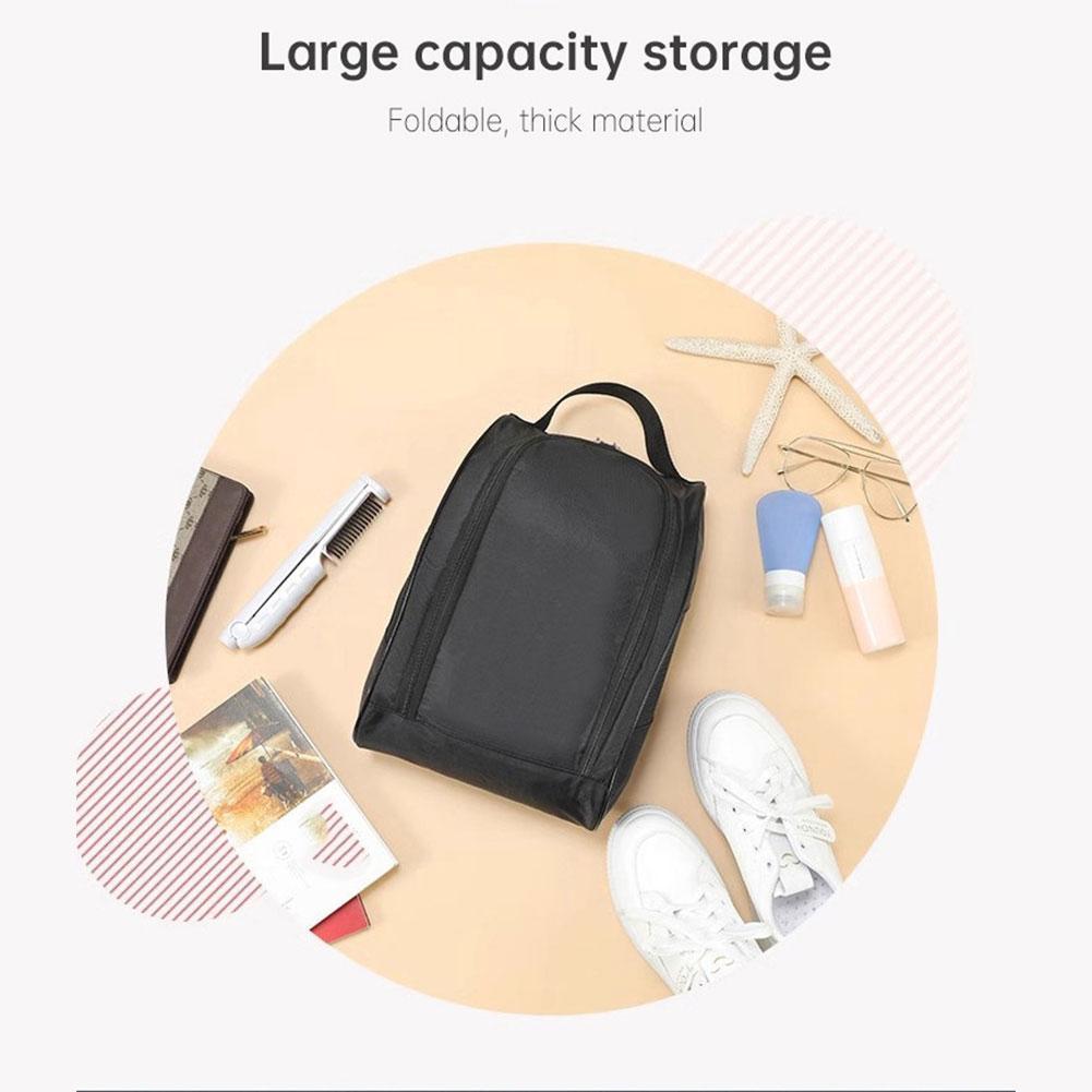 กระเป๋าใส่รองเท้ากีฬาพกพาได้ง่าย สำหรับบาสเกตบอลและวอลเลย์บอล แบบมีฝุ่นป้องกันและที่จับ M9D7