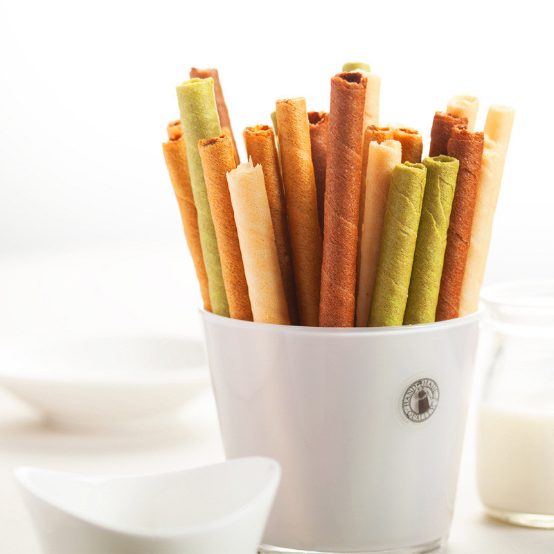 Falitz Sandwich Egg Roll Bulk Weighing Yogurt Coconut Matcha Flavour Focusing Wafer Roll Biscuits Ca