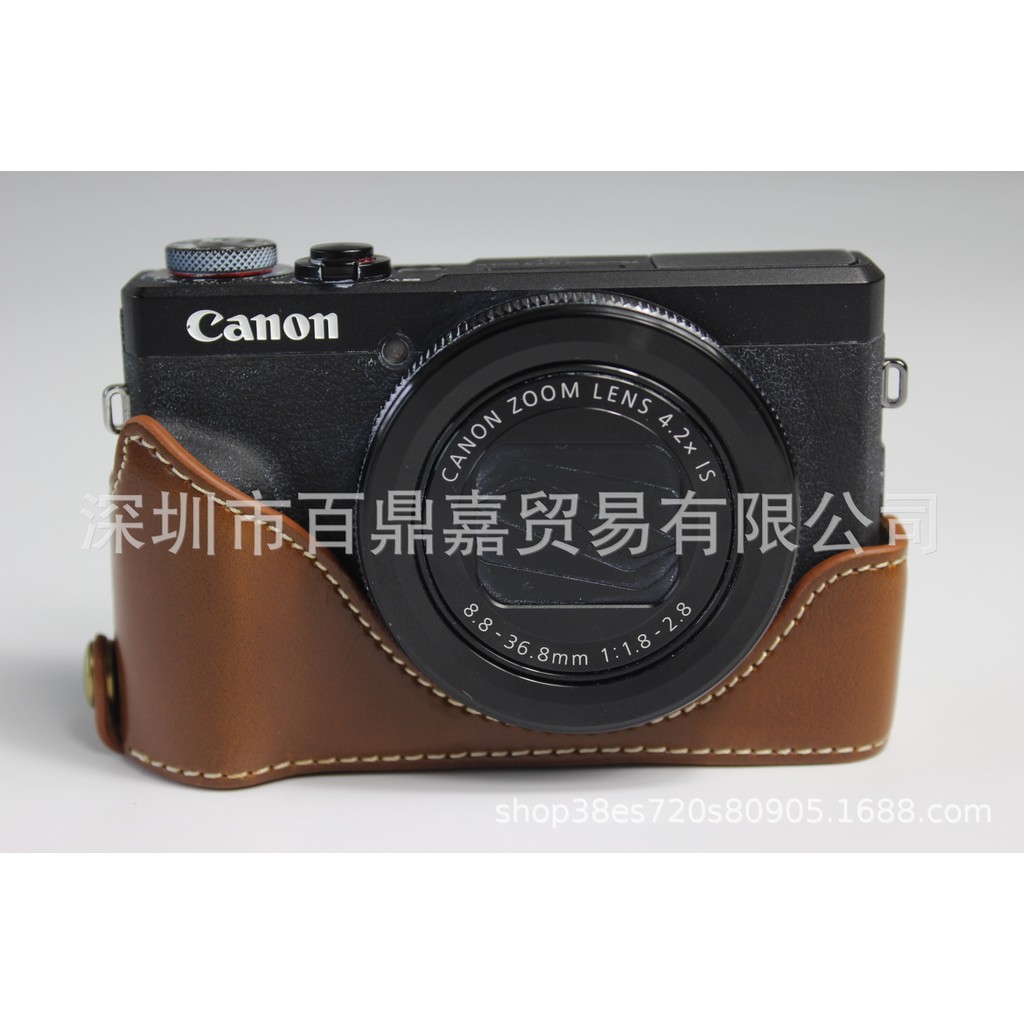 เหมาะสําหรับ Canon G7XIII หนังฐาน G7X Mark3 Micro กระเป๋ากล้องเดี่ยวเฉพาะครึ่งชุดกระเป๋ากล้อง