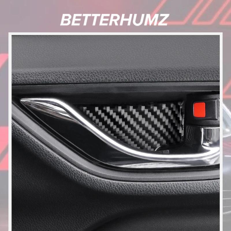 คาร์บอนไฟเบอร์สําหรับ Subaru BRZ/ Toyota GR86 2021- ภายในประตูชาม Anti-scratch Trim สติกเกอร์ตกแต่งป