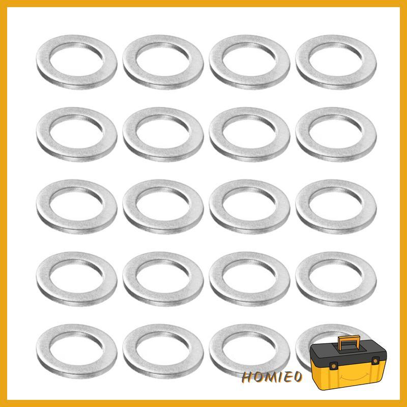 HOMIE0 20 ชิ้นเครื่องยนต์รถด้านล่างน้ํามันท่อระบายน้ําปลั๊กซีลเครื่องซักผ้า 94109-14000 94109-12000 