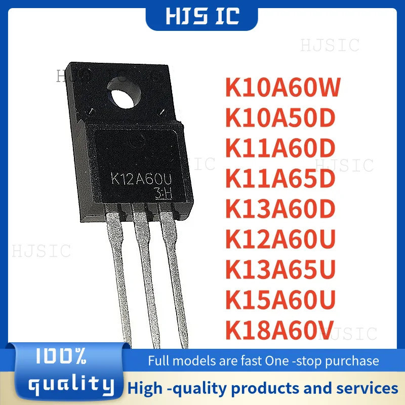5PCS K10A60W K10A50D K11A60D K11A65D K13A60D K12A60U K13A65U K15A60U K18A60V TO-220F ทรานซิสเตอร์ Fi