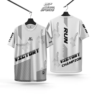 SC Sports เสื้อกีฬา เสื้อพิมพ์ลาย Run04-ขาว งานจริงสวย สีสด หนา145g นุ่มลื่นใส่สบาย