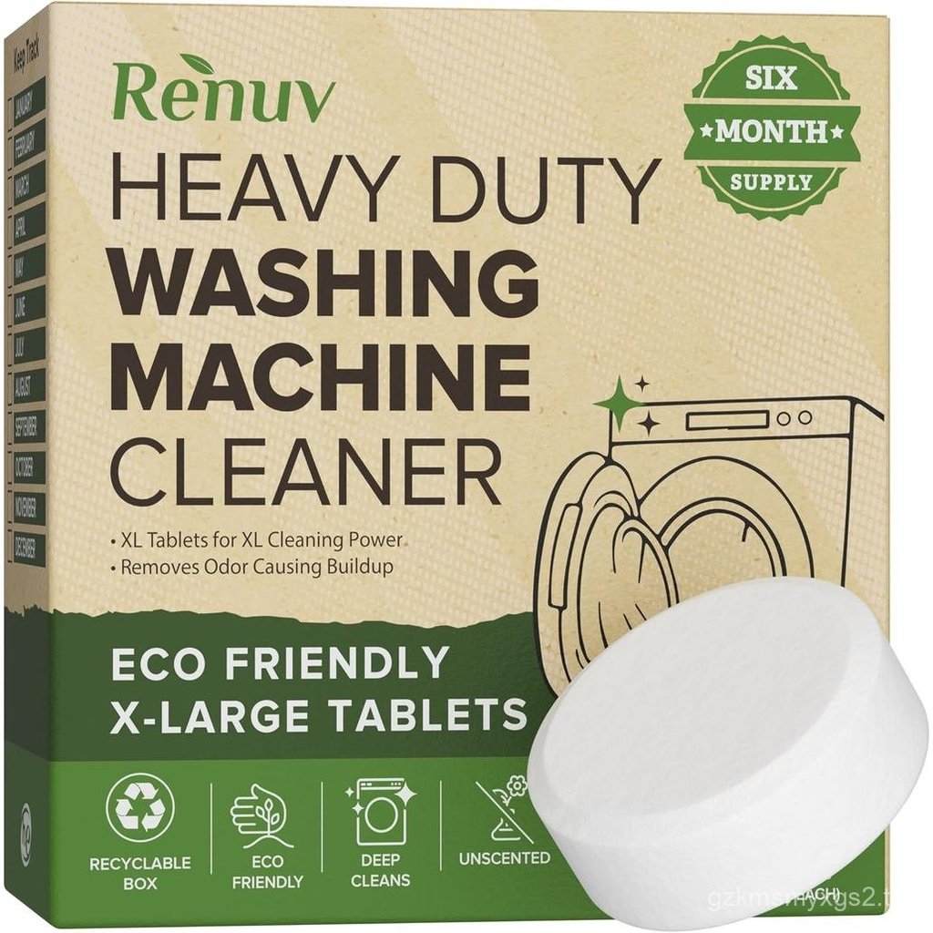 Heavy Duty Washing Machine Cleaner Descaler Tablets - Deep Cleaning for Front Load, Top Load Washer,