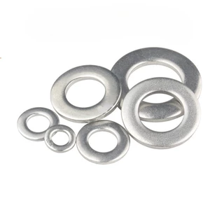 แหวนอีแปะ แหวนรอง สแตนเลส 304 ขนาด M5/M6/M8 Flat Washer Stainless Steel 304 DIN125. [DYA]