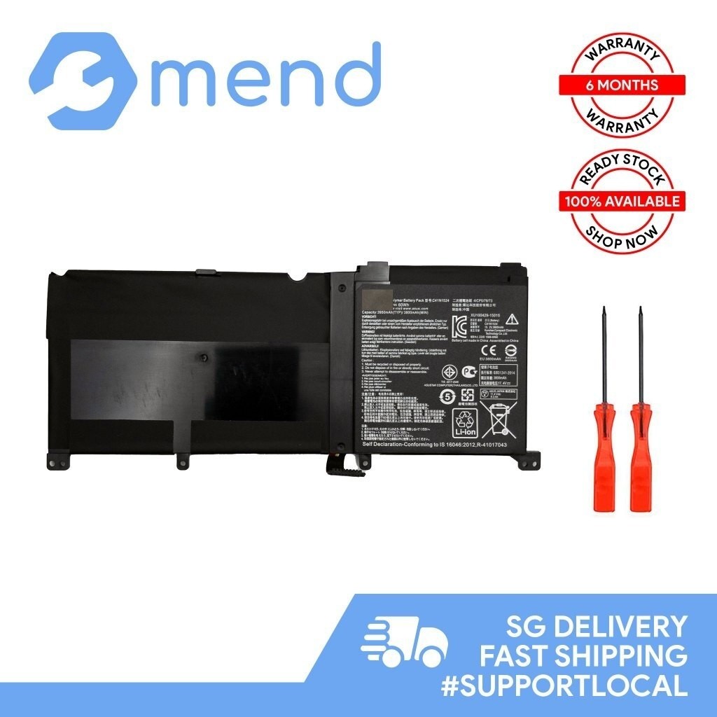 ASUS N501VW N501VW3A Rog G501VW ZenBook Pro N501VW UX501V UX501VW Battery Model: C41N1524