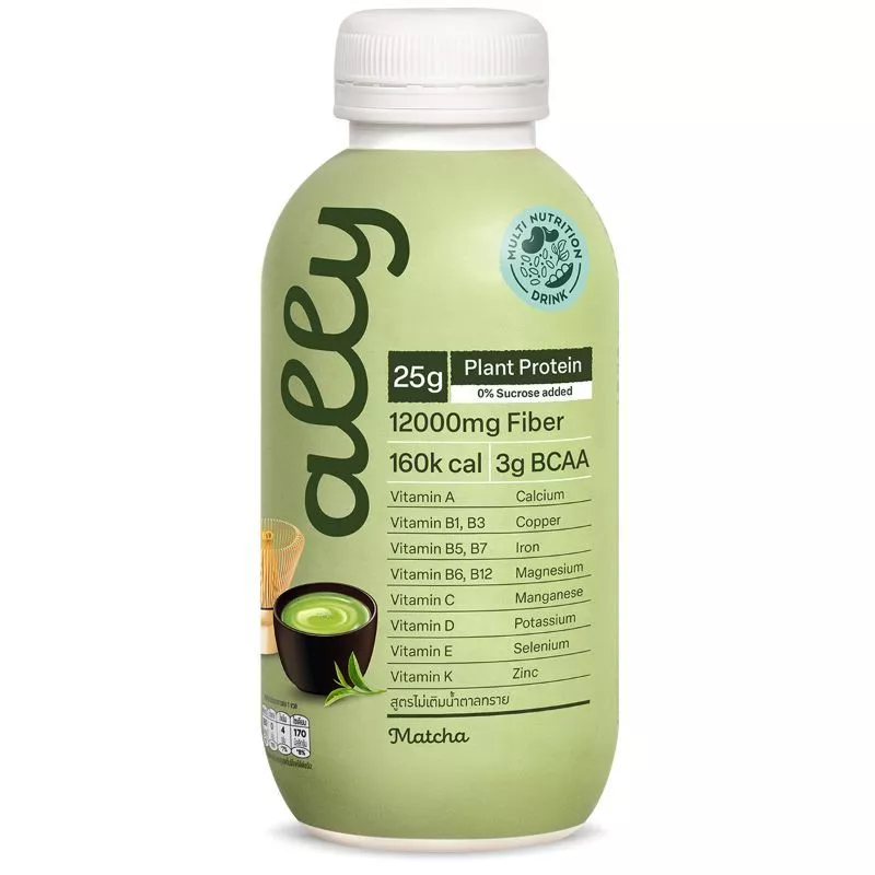 ออลลี่เครื่องดื่มโปรตีนจากพืชสูตรไม่เติมน้ำตาลรสมัทฉะ 350มล. Ally Matcha Flavour 350ml [หมายเลขบาร์โค้ด 8859220412955]