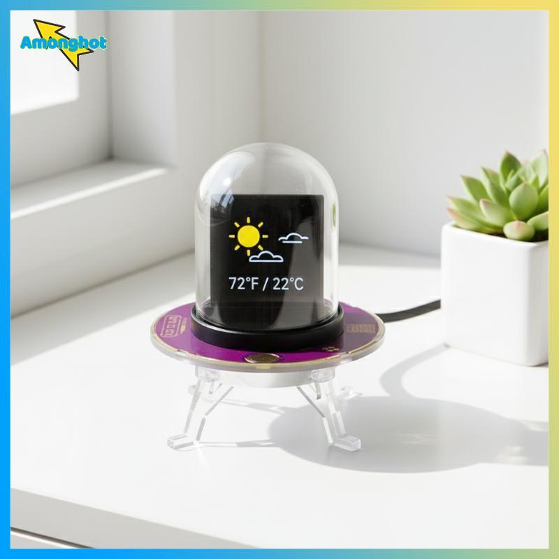 Amonghot> Creative Digital Table Clo with Weather Forecast and Exchange Rate Display for Home Bedroo