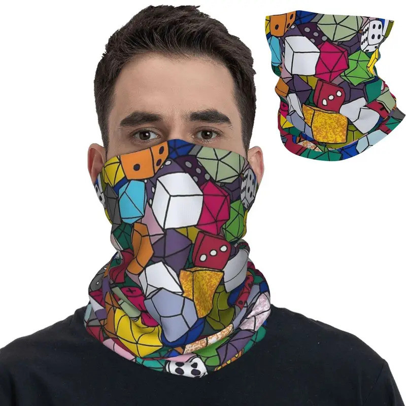 RPG ลูกเต๋า DnD เกมผ้าพันคอคอ Gaiter พิมพ์การ์ตูน Balaclavas Magic ผ้าพันคอแถบคาดศีรษะอุ่นกีฬากลางแจ