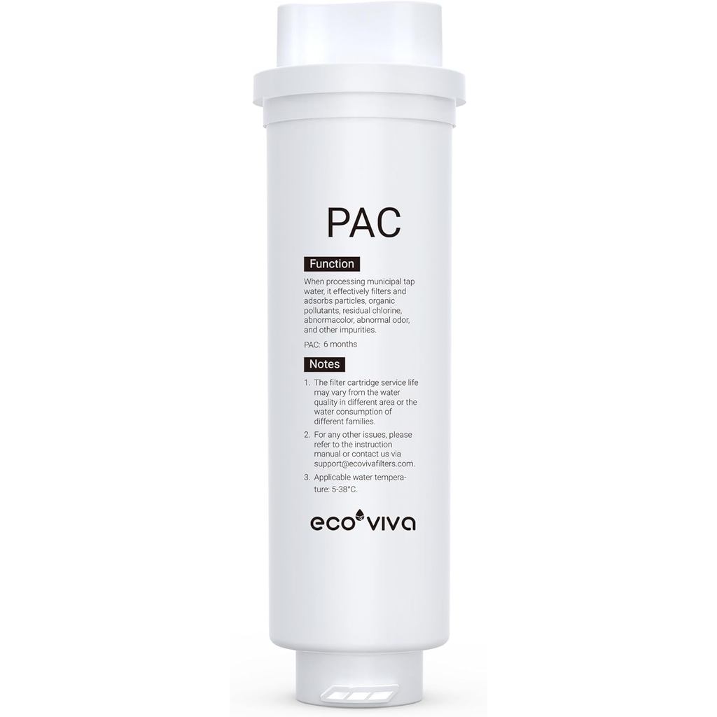 Ecoviva UF800G - กรอง PAC สําหรับระบบกรองน้ําใต้อ่างล้างจานเป็นพิเศษ