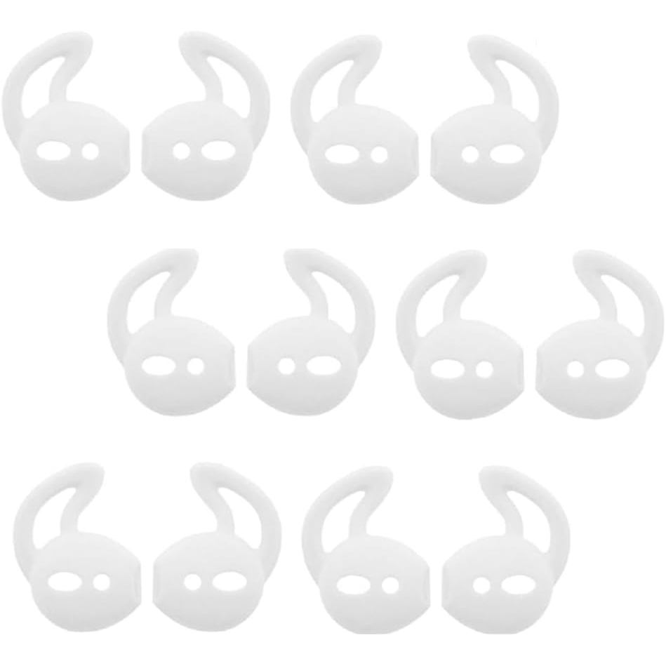 6 คู่ Eartips Anti-Drop Ear Hook หูฟังเจลหูฟังอุปกรณ์เสริม,ใช้งานร่วมกับ Air Pods 1&2,ซิลิโคนนุ่ม An