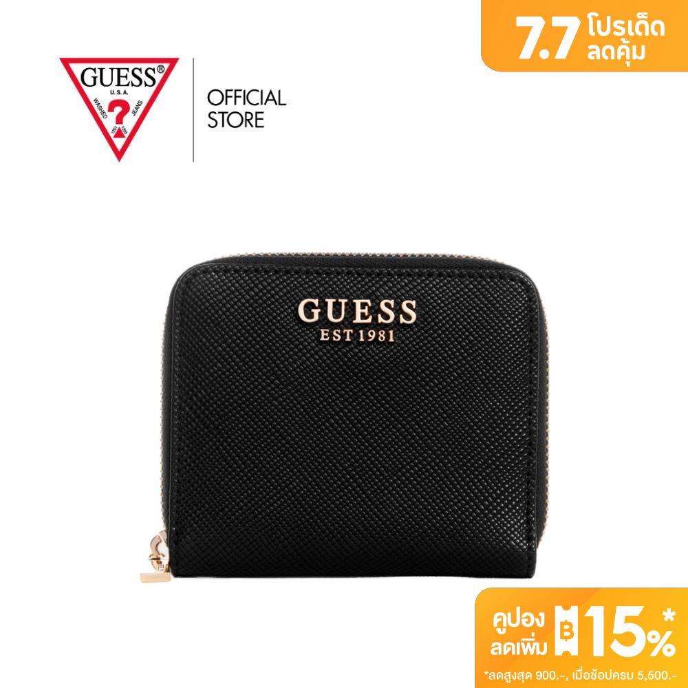 GUESS กระเป๋า รุ่น JG8362137 JESSA SLG SMALL ZIP AROUND สีน้ำตาล