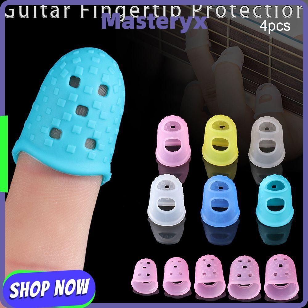 MASTERYX 4 ชิ้น/เซ็ต Finger Guards คุณภาพสูงลื่น Antipain Fingersall สําหรับ Ukulele