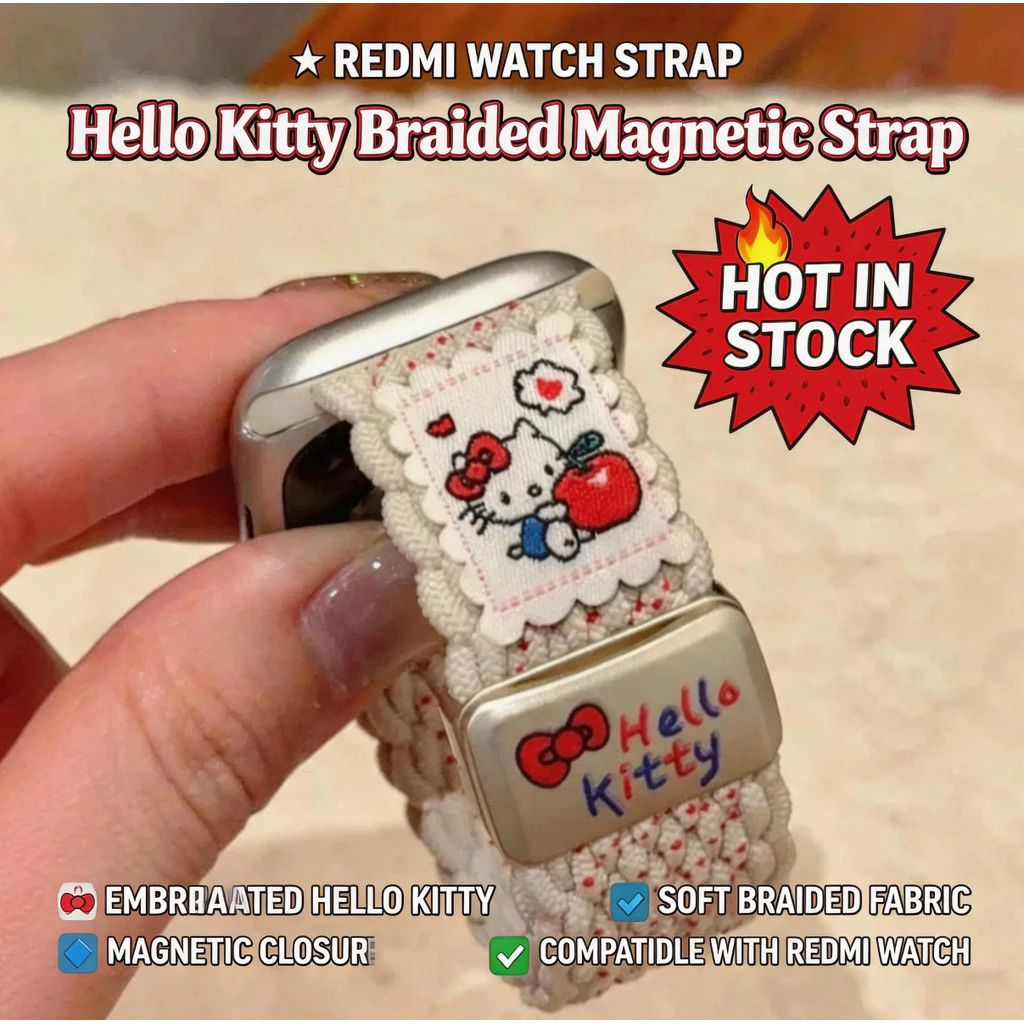 for Redmi Watch 6 5 4 5 Active/5 Lite คล่องแคล่ว เคที แมวทอสายแม่เหล็ก 5 เล็กน้อย 5 สายรัดข้อมือที่ใช้งาน for Smartwatch strap