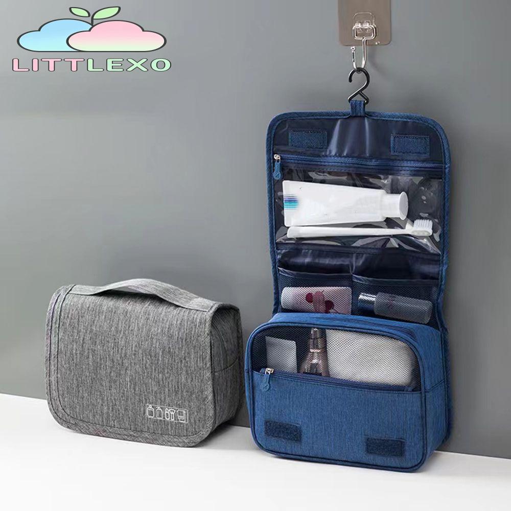 LITTLEX Travel Toiletry Bag มัลติฟังก์ชั่นความจุขนาดใหญ่กันน้ํากันน้ําแต่งหน้าทนน้ํา