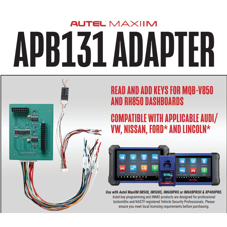 อะแดปเตอร์ Autel APB131 ใช้กับ Autel XP400 PRO อ่านข้อมูล IMMO จาก MQB-V850/RH850 Dashboard สําหรับ 
