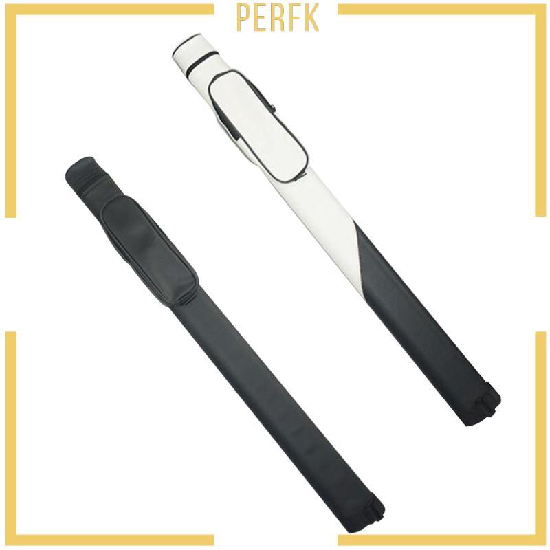 [Perfk] Pool Cue Carrying Case PU Leather Billiard Cue Stick Cover Durable Holder for Snooker Cue Ac