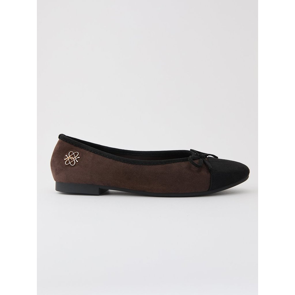 [Pomelo] รองเท้าบัลเล่ต์สองสี / Two-Tone Ballet Flats