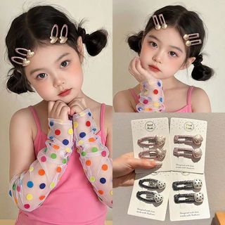 กิ๊บติดผมรูปหัวใจลายจุดน่ารัก กิ๊บติดผมหน้าม้าทรงสี่เหลี่ยมลายจุดหวาน ๆ ทันสมัยและอินเทรนด์