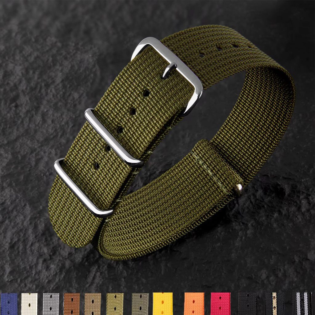NATO One Piece NATO AGT Nylon High Density Nylon ทอผ้าใบ 18/19/20/21/22mm
