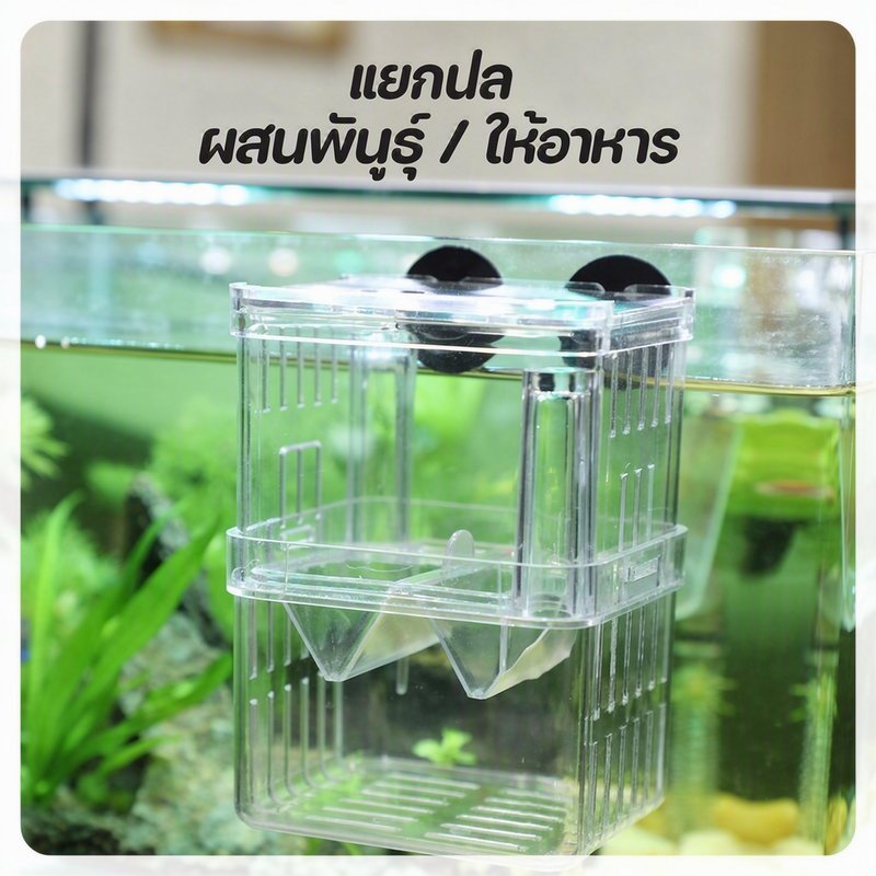 กล่องแยกการเพาะพันธุ์ปลา Aquarium ถังคลอดบุตรอะคริลิคใส รูปที่ 2
