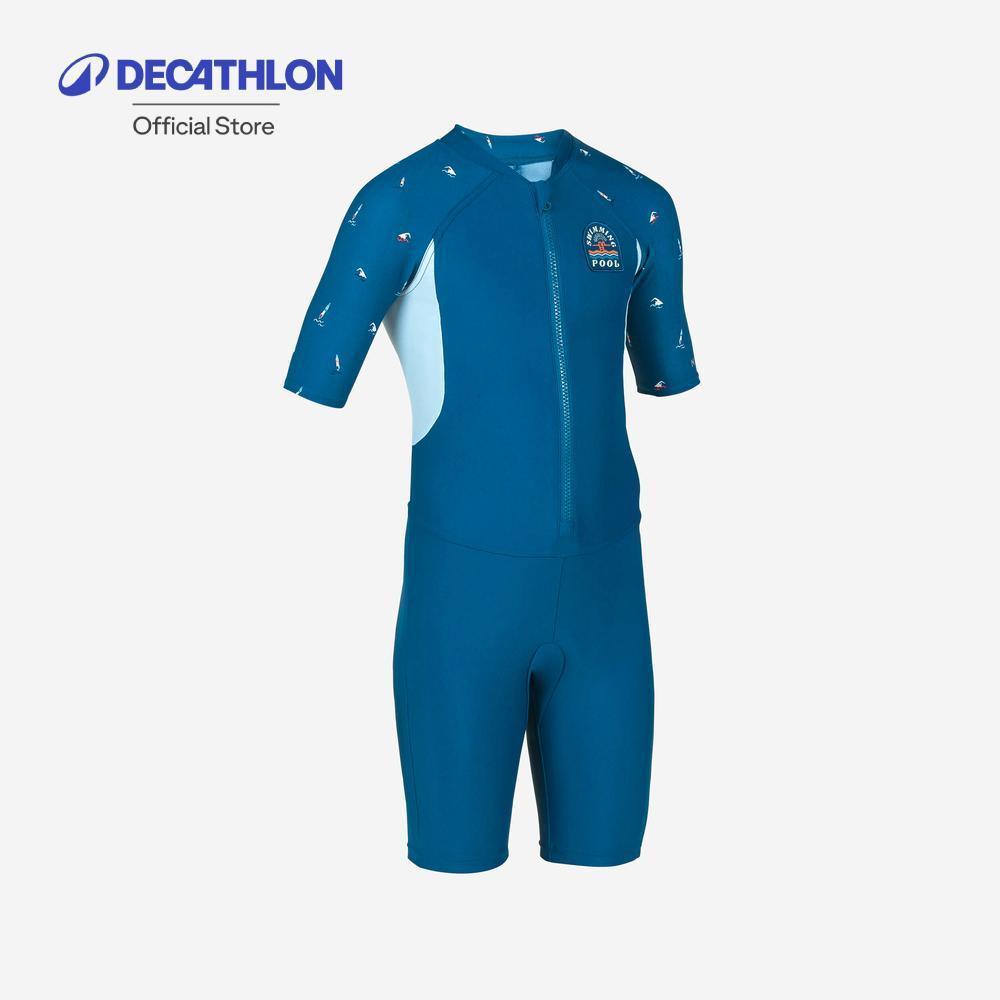 Decathlon Boy'S Wetsuit - Shorty 100 Short Sleeve ชุดเว็ทสูทแขนสั้นสำหรับเด็กผู้ชายรุ่น Shorty 100 - Navy/Blue