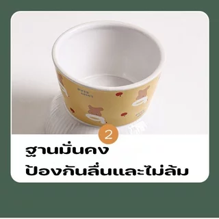 BHQ ชามอาหารสัตว์เลี้ยงเซรามิกการออกแบบแบบเอียงสูงทําความสะอาดง่ายฐานมั่นคงป้องกันอาเจียนคอสนับสนุน