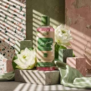 Boots Local Lotus Bright Shower Gel 415 ml. Localism Collection บู๊ทส์ โลตัส ฟลาวเวอร์ ไบร์ทเทนนิ่ง ชาวเวอร์ เจล
