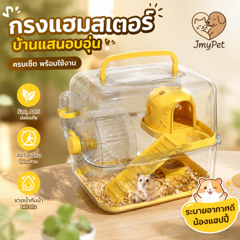 COD กรงแฮมเตอร์ ขนาดใหญ่ ทำความสะอาดง่าย ฟังก์ชันครบ บ้านสัตว์เลี้ยงอเนกประสงค์ สำหรับหนูแฮมสเตอร์ หนูตะเภา กระต่ายน้อย