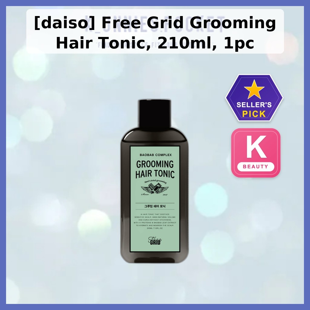 [daiso] ฟรี Grid Grooming Hair Tonic, 210ml, 1 ชิ้น / แฮร์โทนิคเกาหลี / สูตรบางเบา by k_unnnies.po