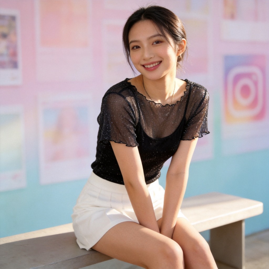เสื้อยืดแขนสั้นซีทรูสีดำ ทรงสวย สวมใส่สบาย