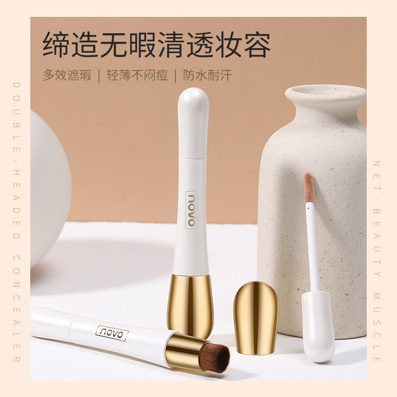 NOVO ทําความสะอาดความงาม Double-Ended คอนซีลเลอร์ Stick คอนซีลเลอร์ปากกาคอนซีลเลอร์ Dark Circles จุด
