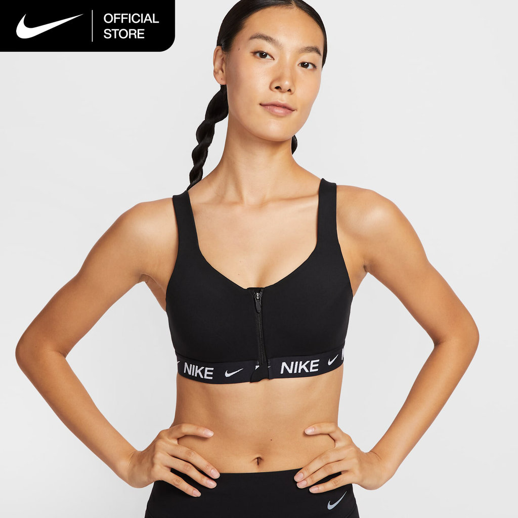 Nike Women's Indy High Support Padded Front-Zip Sports Bra - Black [HQ2752-010]