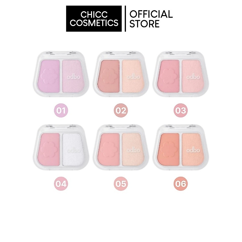 OD1333 ODBO DUO FUSE BLUSH & HIGHLIGHT 3+3G.