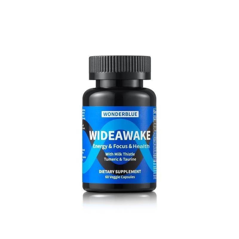 WonderBlueWideAwake-MentalClarityFormulawithMilkthistle,Taurine&Turmeric-Energy&FocusSupport-60Veggi