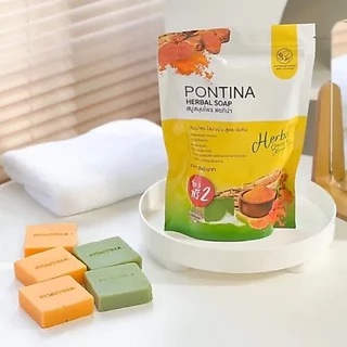 สบู่สมุนไพร พรทิน่า PONTINA HERBAL SOAP (1 ซอง มี 5 ก้อน)