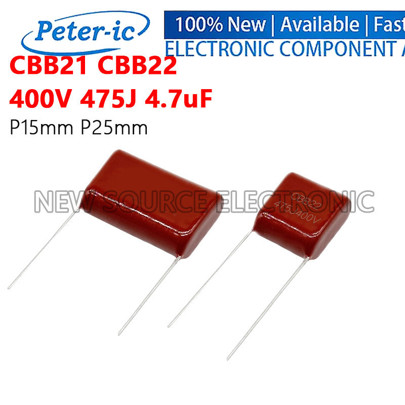 (5-20 ชิ้น) CBB22 400V 475J 4.7uF Capacitor P15 มม.P25 มม.ฟิล์มโพรพิลีน CBB21 ตัวเก็บประจุ