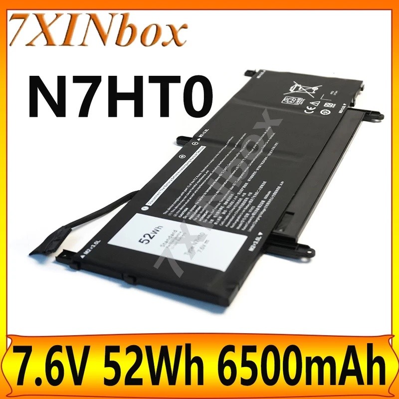 7XINbox N7HT0 TVKGH V5K68 N2NLL 08NFC7 7.6V 52Wh 6500mAh แบตเตอรี่แล็ปท็อปสําหรับ Dell Latitude 9510