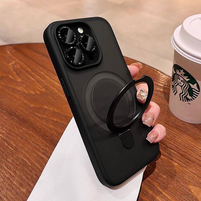 Magnetic Suction Fulcrum Bracket Suitable for Apple 17promax Phone Case Skin Feeling Matte O2Et