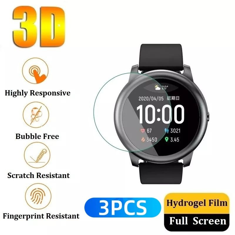 สําหรับ Haylou R8 LS16 Solar Plus RT3 LS10 RT2 3 ชิ้น HD กระจกนิรภัยสําหรับ Haylou LS05S RT LS05 Sol