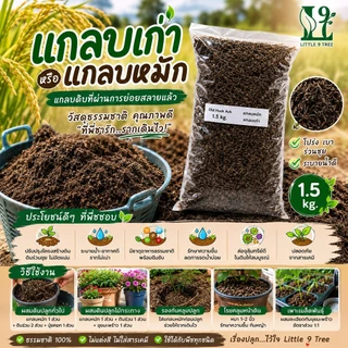 แกลบหมัก แกลบเก่า 1.5 kg. คุณภาพสูง ใช้ผสมดิน เร่งการแตกยอด ใบเขียว ต้นไม้สมบูรณ์ Old Husk Ash
